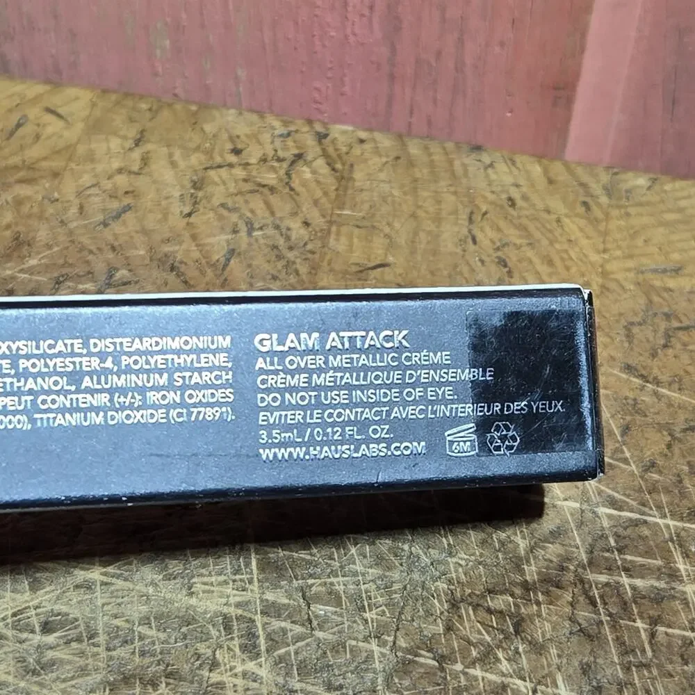 NEW HAUS LABORATORIES by Lady Gaga GLAM ATTACK LIQUID EYESHADOW Gunmetal 0.12 oz